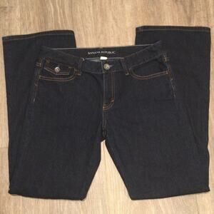 Banana Republic dark wash mid rise boot jeans 28 petite